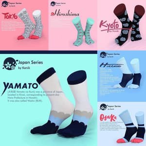 Kazarasock - Kaos Kaki Jempol Motif Terbaru - Kanik Japan Series