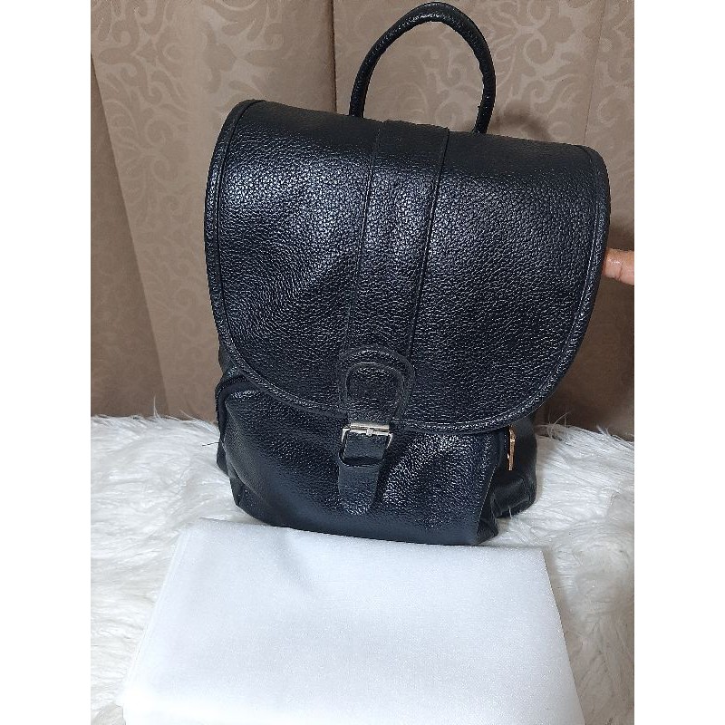 Secondhand Black Leather Backpack