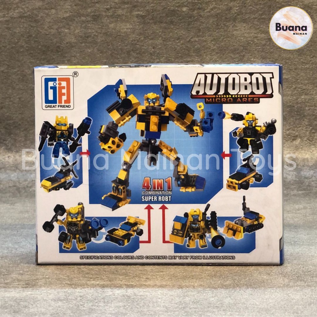 BRICKS GREAT FRIEND AUTOBOT 4 IN 1 MODEL BUMBLE BEE TRANSFORMER