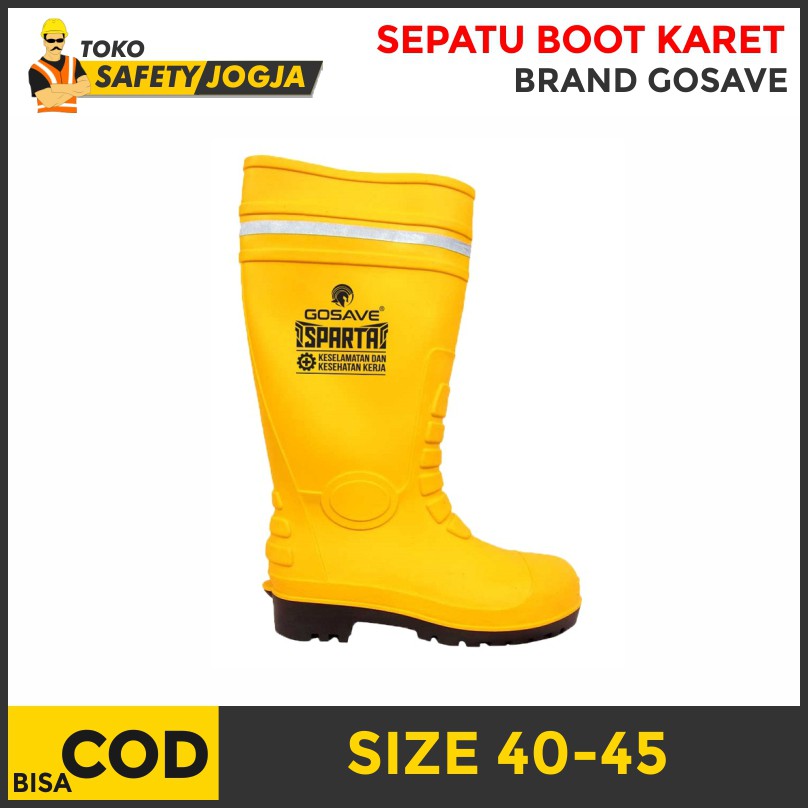 Sepatu Rubber Boots Ujung Besi Gosave