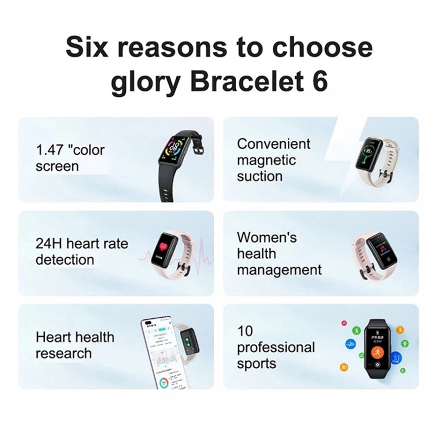 HONOR BAND 6 AMOLED SPO2 SMARTBAND FULL SCREEN SMART WATCH GARANSI RESMI 1TAHUN