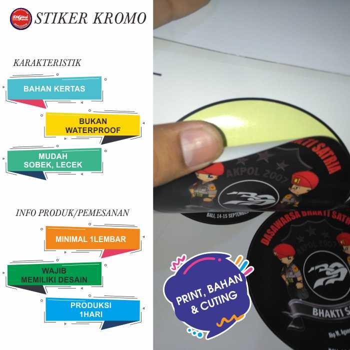 

PEREKAT-PENGIKAT- CETAK STIKER KROMO A3 (PRINT & CUT) -PENGIKAT-PEREKAT.