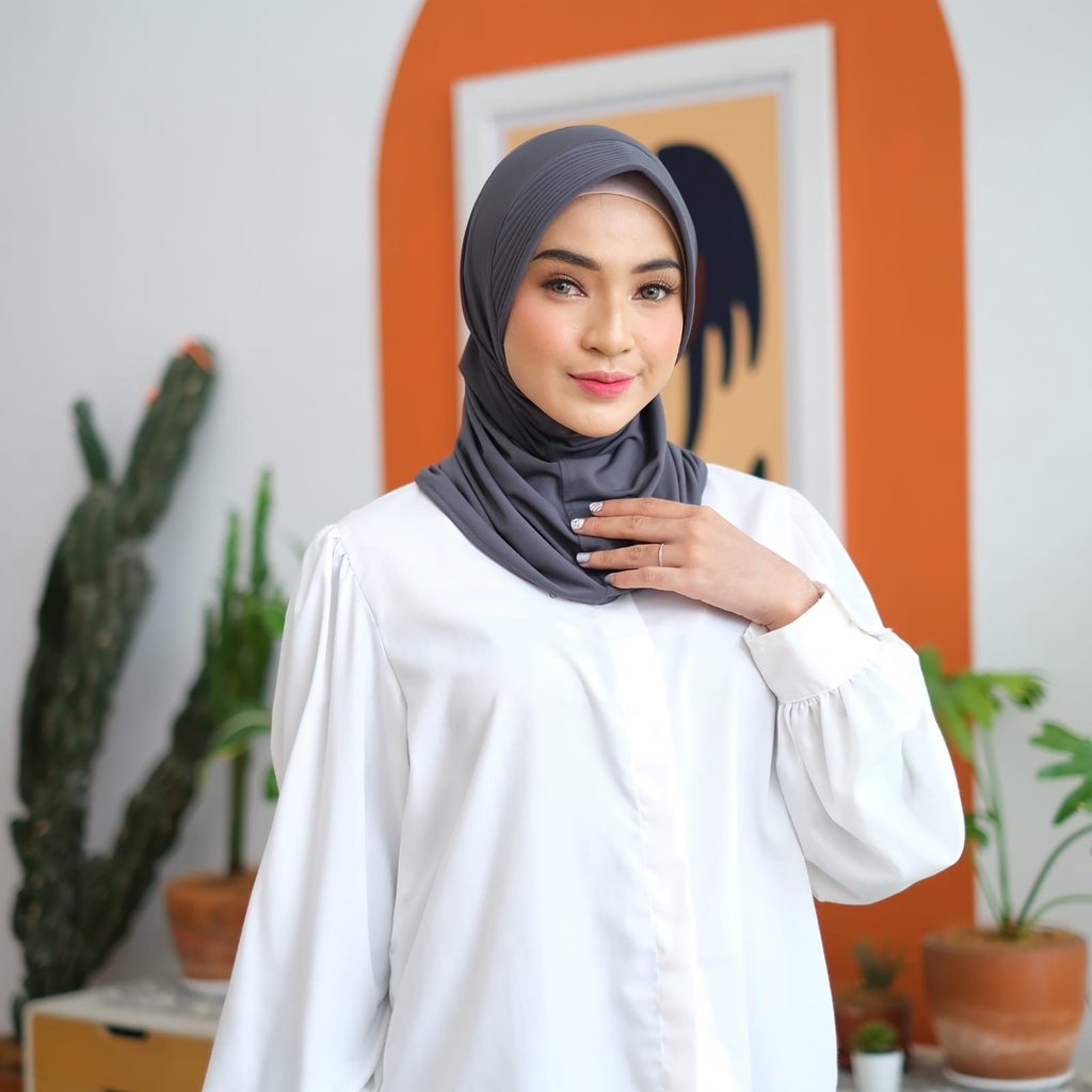 Jilbab Instan Bergo Sport Hamidah Jersey