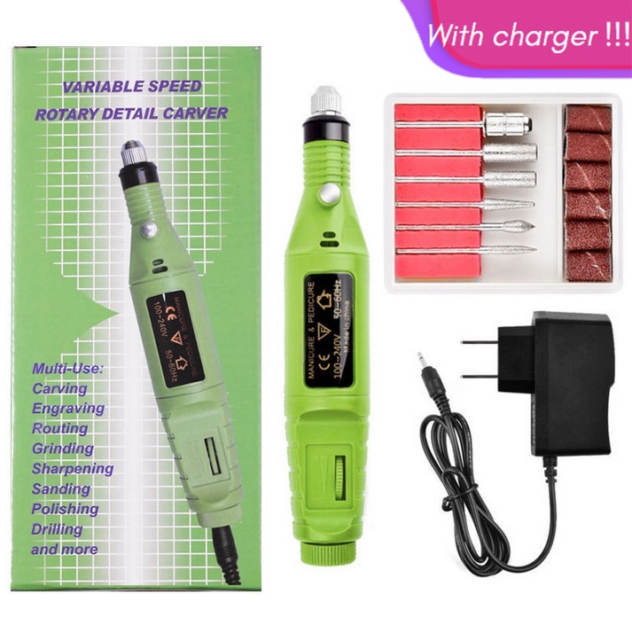 Bor-Mini-Gerinda-Listrik-Mini-Pen-Ukir-Mesin-Bor-Gerinda-Mini-Drill-IC-EMMC-Set-Mini-Grinder-Alat-Ukir-Grafir-PCB-Bor-Mini-Electric-Nail-Drill-Grinding-Manicure-Machine