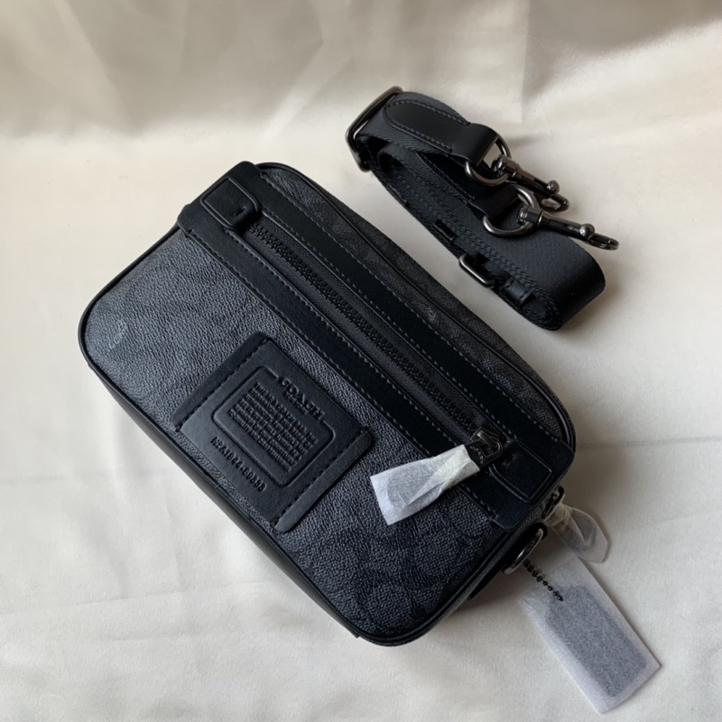 Coach Academy Crossbody BlackBox In Signature Canvas (69333) - Black
