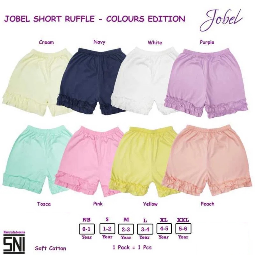 Celana Pendek Bayi Anak Perempuan 0-3 Tahun Jobel Short Ruffle 1pcs