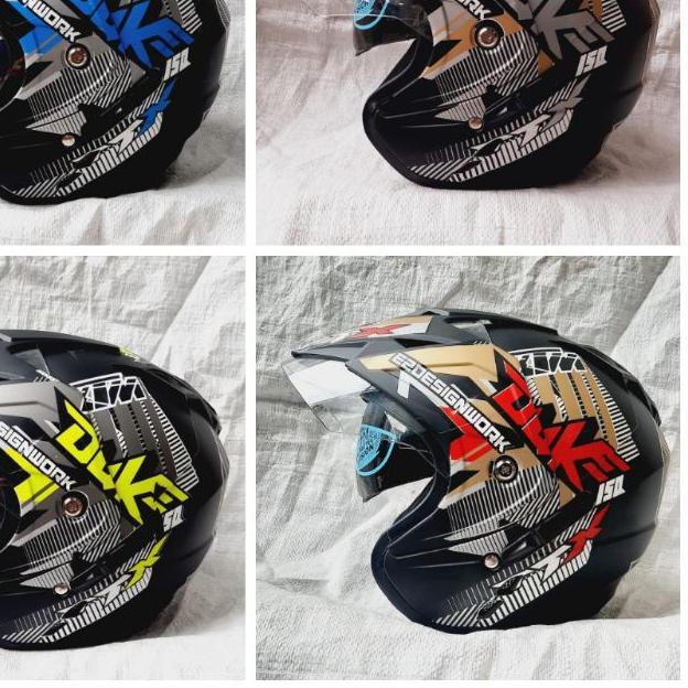 ✿ Helm Double Visor Duke Ori Dewasa Pria Wanita Premium Sni ✰