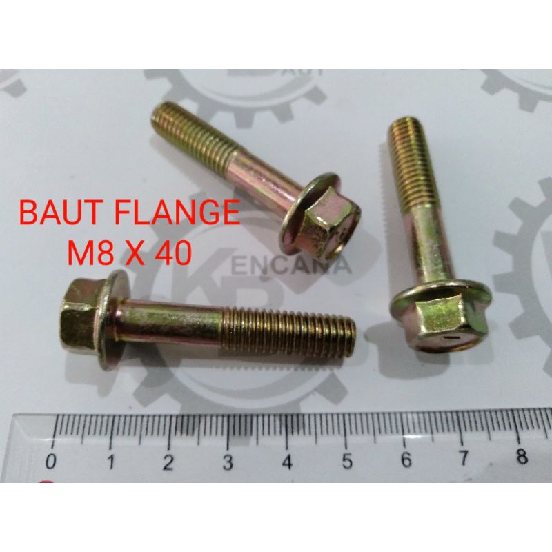 BAUT FLANGE/ TOPI M8 X  40 MM
