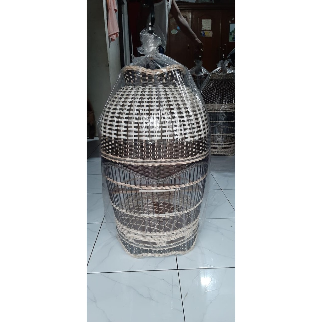 Sangkar Kandang Burung Perkutut Super  Rotan Mewah Keraton Classik Klasik