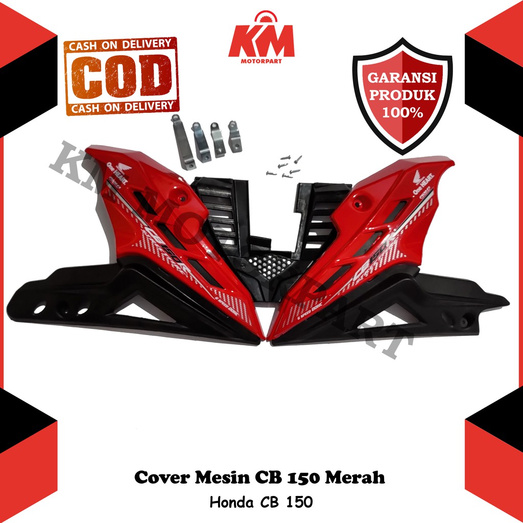 Cover Mesin CB 150r old New Tutup Engine Honda CB Merah Hitam Putih