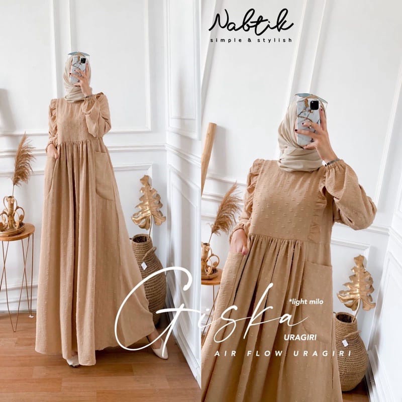 Gamis Dress Crinkle Air Flow Uragiri Best Seller