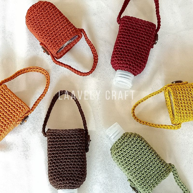 Hand Sanitizer Pouch/Holder Rajut (ukuran botol 30 ml)