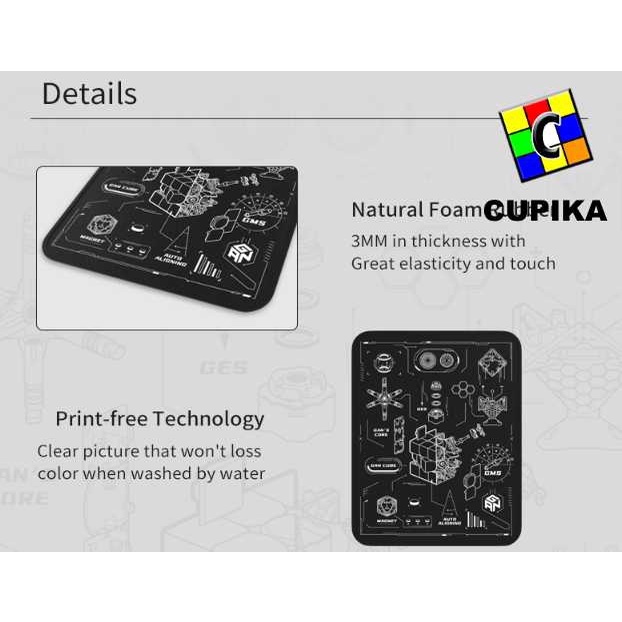 Rubik Mat GAN CUBE ORIGINAL Mouse Pad Kualitas Premium
