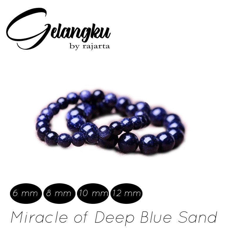 Gelangku Miracle Of Deep Blue Sandstone Full Beads