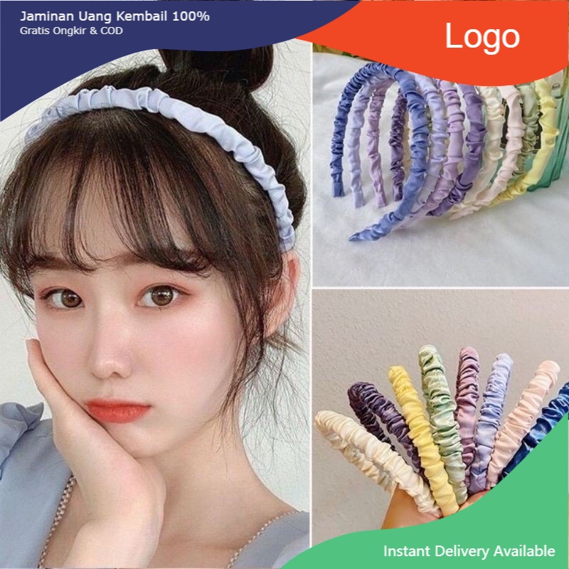 Bandana scrunchies satin / bando kerut / bando serut / bando satin korean style aesthetic goodthings