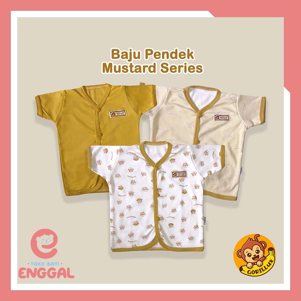 Baju Bayi Tangan Pendek Bis Kancing Gorillux