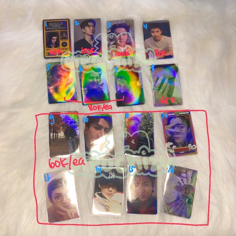 pc photocard exo sehun natrep obsession dftf tempo dmumt growl sehun jempol sg18 sg19 sg20 power exa
