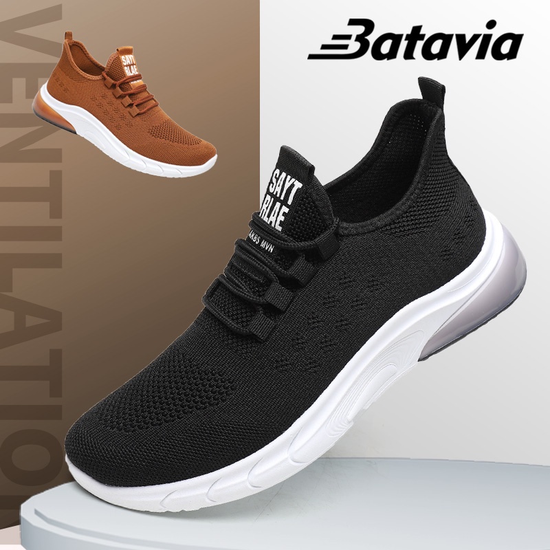 Batavia Sepatu olahraga impor premium laki terbaru rajut adem antislip antiaus sepatu lari dan sekolah anak B10