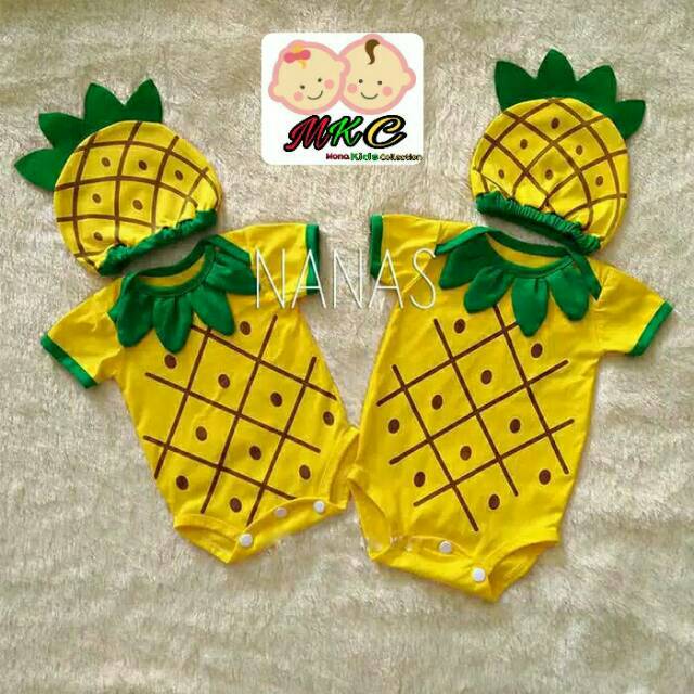 Baju Bayi Laki Laki Perempuan Jumper Kostum Karakter Bayi nanas baju anak setelan anak  baju bayi