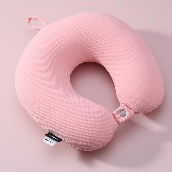 Bantal Leher  Travel Anti Pegal Serbaguna Lembut Dewasa Multifungsi Dengan Kancing U-Shaped Neck Pillow NEOKI BNP100