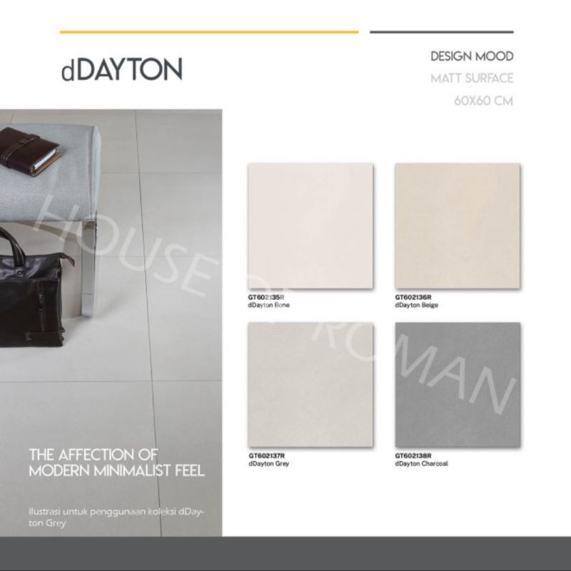 Roman Granit dDayton series 60x60 / Roman Granit / lantai granit / lantai industrial / lantai abu-abu / lantai monokrom / granit murah / granit kekinian / lantai minimalis