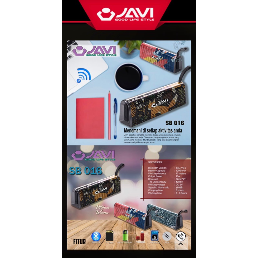 Speaker Bluetooth Javi SB-016