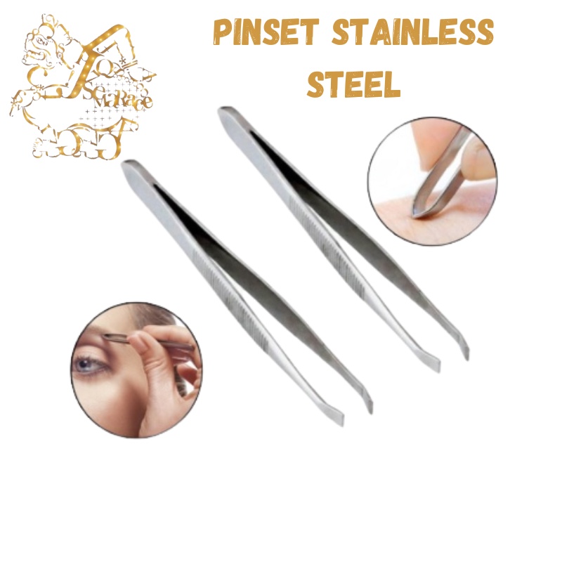 PINSET STAINLESS STEEL PENCABUT BULU RAMBUT DAN ALIS