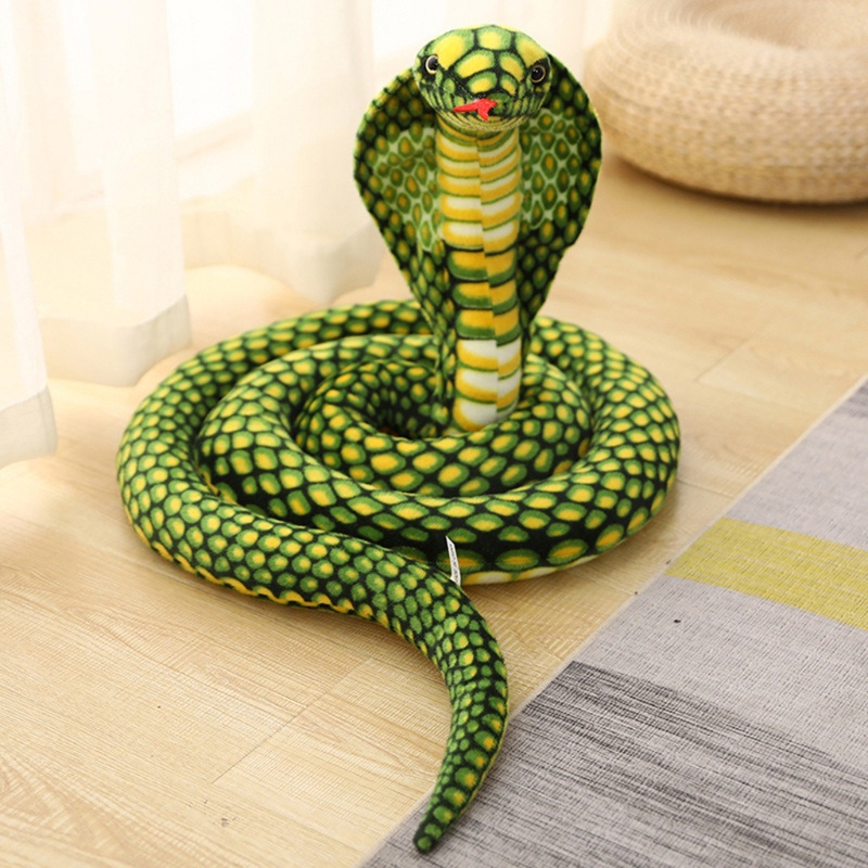 Mary Mainan Besar Plush Figure Snake Simulasi Dapat Dicuci Untuk Cobra Nursery Room Party Su