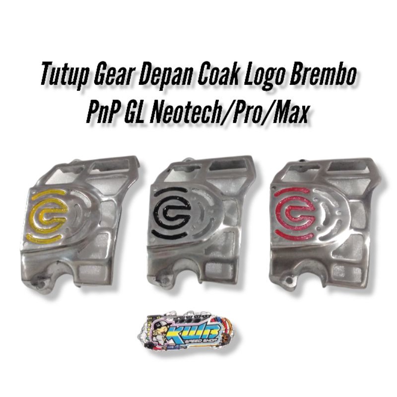 Tutup gir gear depan logo brembo pnp GL neotech GL pro GL max gL 100