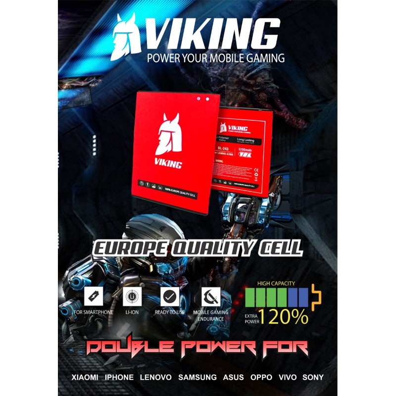 BATERAI DOUBLE POWER VIKING REALME