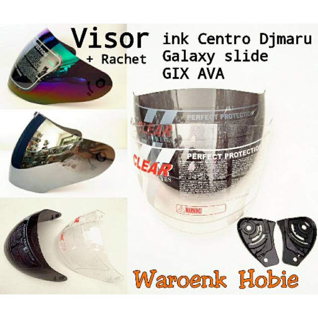 Visor / kaca helm ink Centro Djmaru Galaxy slide GIX AVA, aksesoris helm full face & half face