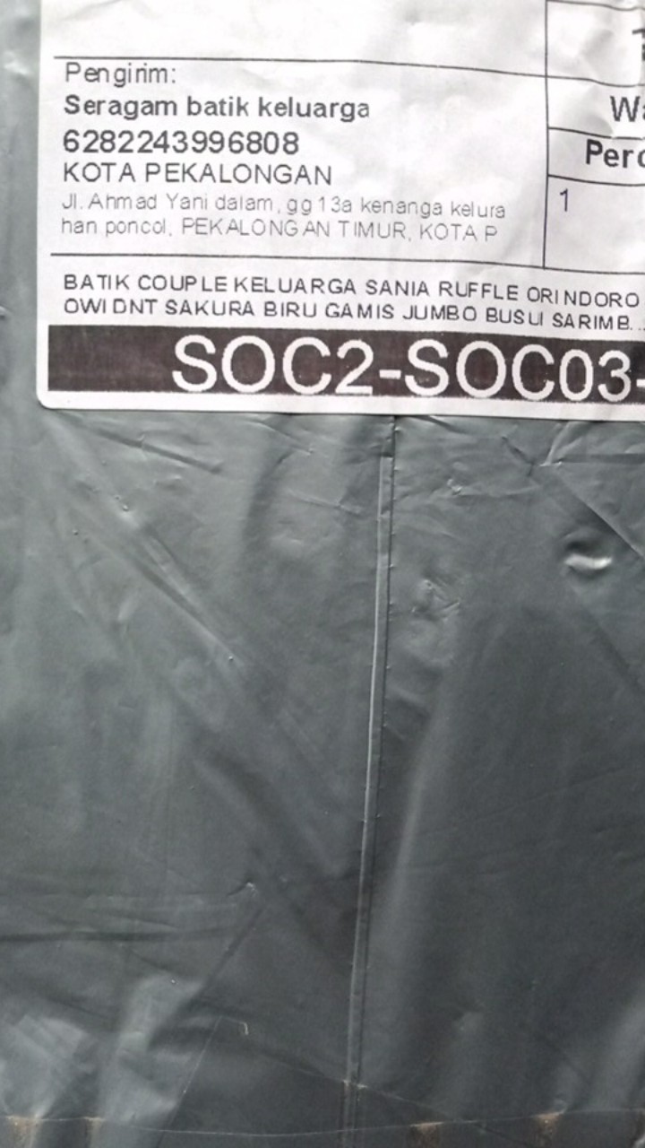 Batik Couple Keluarga Sania Ruffle Ori Ndoro Jowi Dnt Motif Cibulan Biru