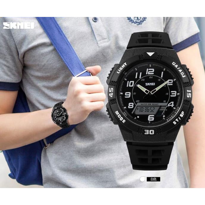 MUST HAVE Jam Tangan Pria SKMEI AD1065 Model G-Shock Casio - Original - Putih TERMURAH