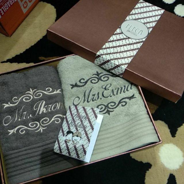 Handuk Couple Terry Palmer Concept 50x100 Seserahan Sangjit Kado Nikah Towel Hantaran