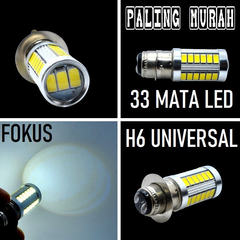 Lampu Depan LED 33 Mata Titik Led Putih H6 Motor Bebek Matic