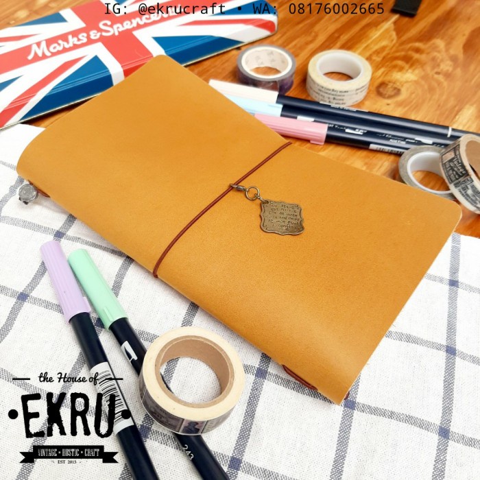 

Produk Genuine Leather Cover Travelers Notebook (Midori) Gilaa!!!