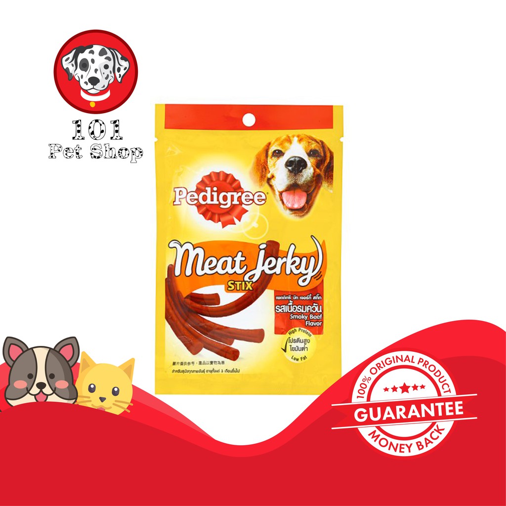 MAKANAN ANJING PEDIGREE MEAT JERKY STIX SMOKY BEEF 60GR