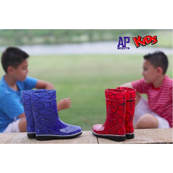 AP Boots Kids 2012 BLUE SPIDER / Sepatu Boot Anak Laki-laki Karakter