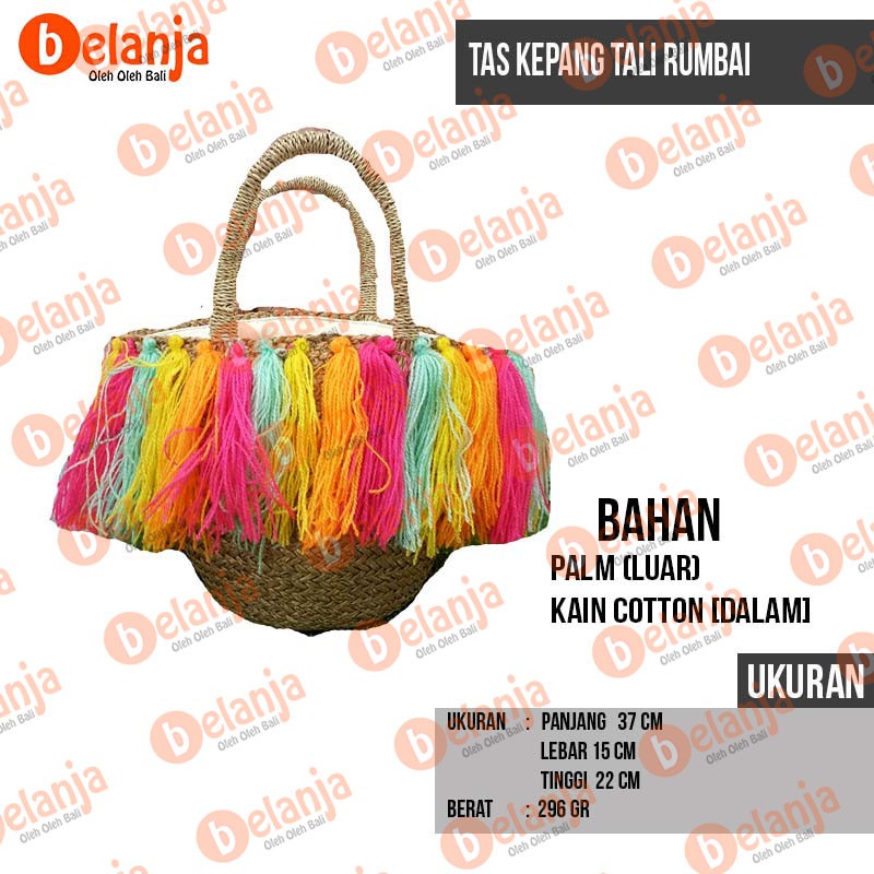 Tas Kepang Tali Rumbai / tas piknik tas anyaman prawedding tas taman