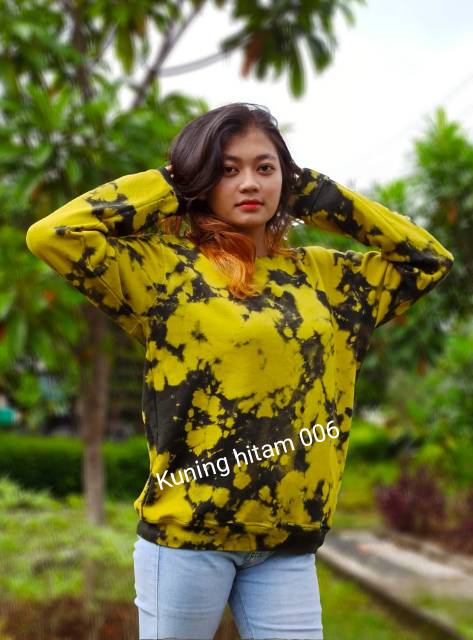 Crewneck Fleece TIE DYE l Pakaian Atasan Wanita l Atasan Wanita l Sweater Oblong l Sweater Murah