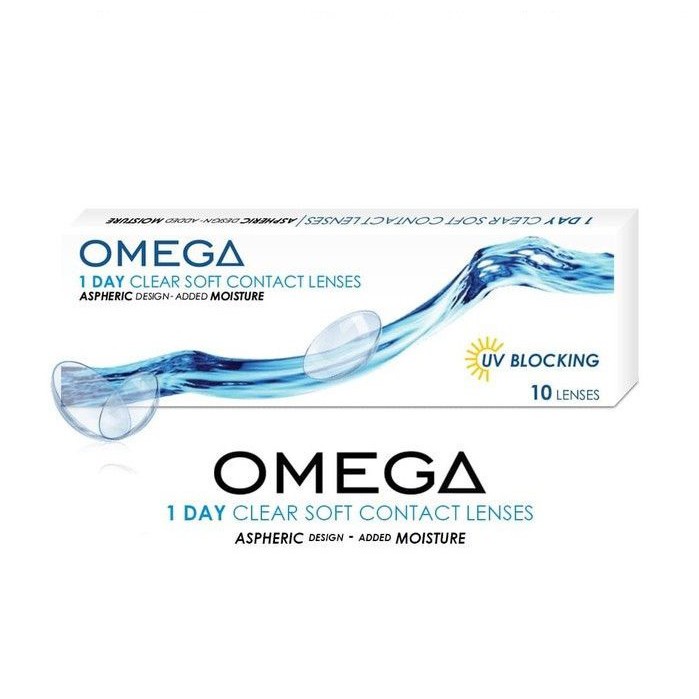Softlens Omega 1 DAY Clear Soft Contact Lenses Daily MINUS (-0.50 S/d -10.00) Lensa KontaK /BS