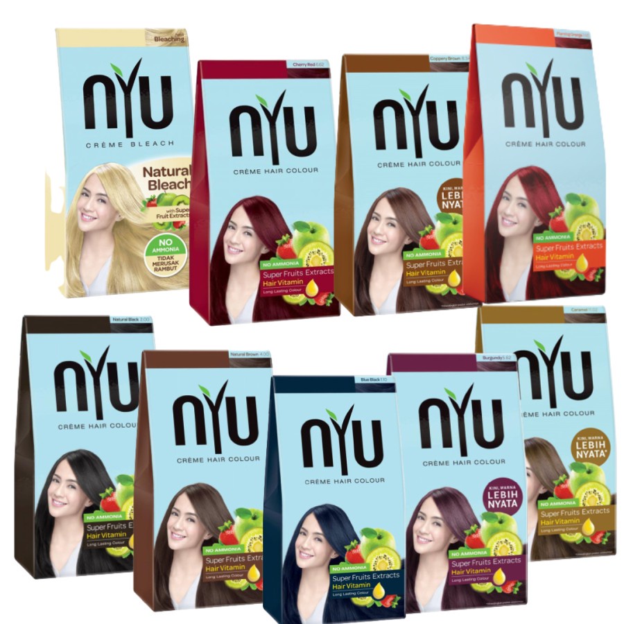 NYU CREME HAIR COLOUR Pewarna Rambut/ Cat Rambut Natural (TANPA AMONIA)