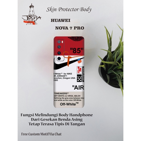 Dapat 2pcs Garskin HP Huawei NOVA 7 PRO Motif air - Free Custom Via Motif