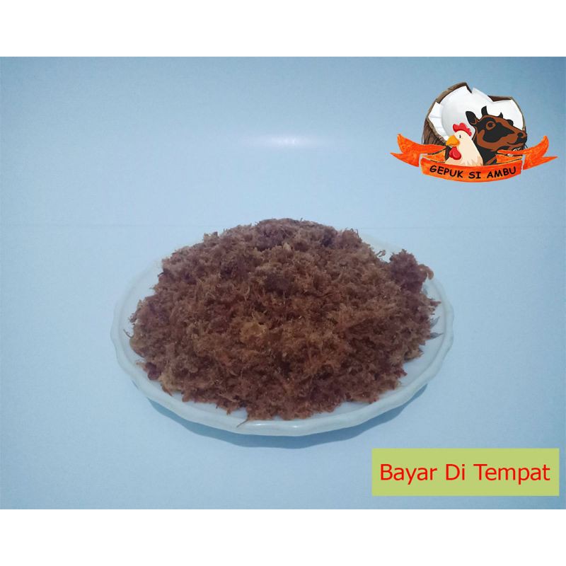 

Abon Ayam 100 gram Asli 100 % Tanpa Campuran Made Gepuk Si Ambu Olahan Tradisional Tasikmalaya