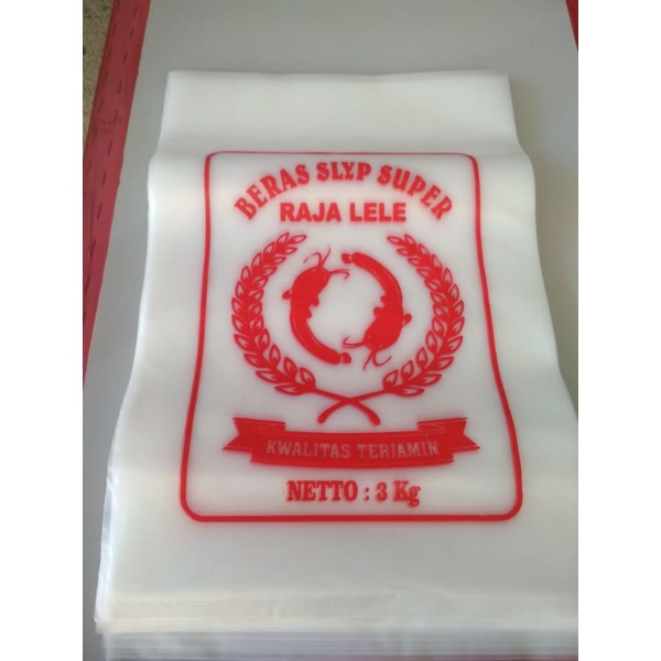 plastik beras 3kg raja lele(100 lembar)