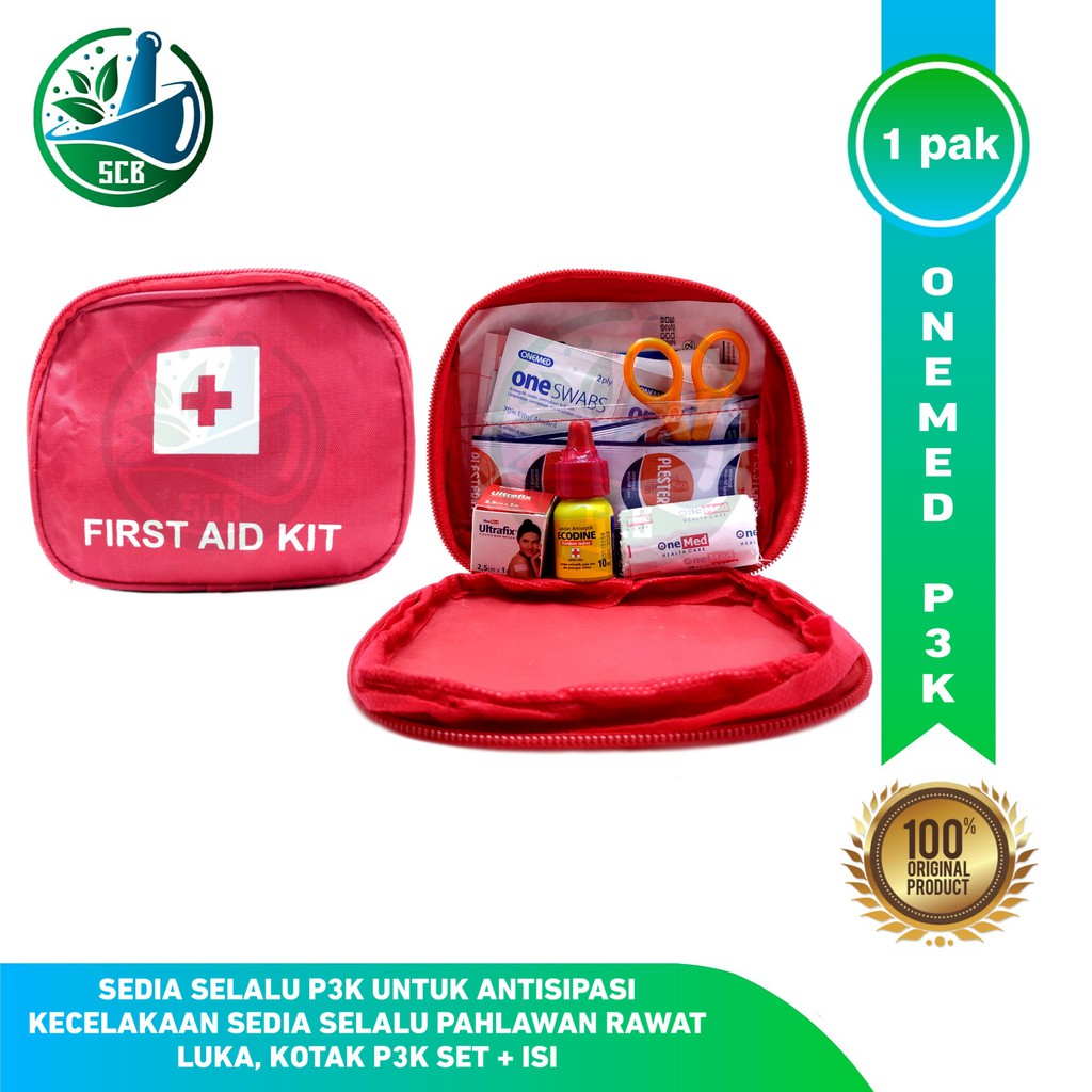 P3K First Aid Bag Kit OneMed - Tas Merah