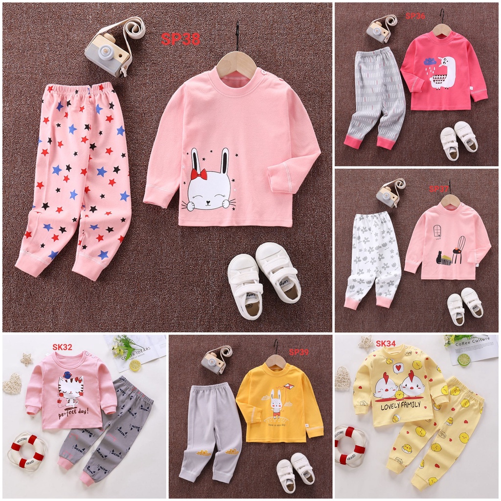 SETELAN PIYAMA BAJU TIDUR BAYI LENGAN PANJANG PREMIUM IMPORT