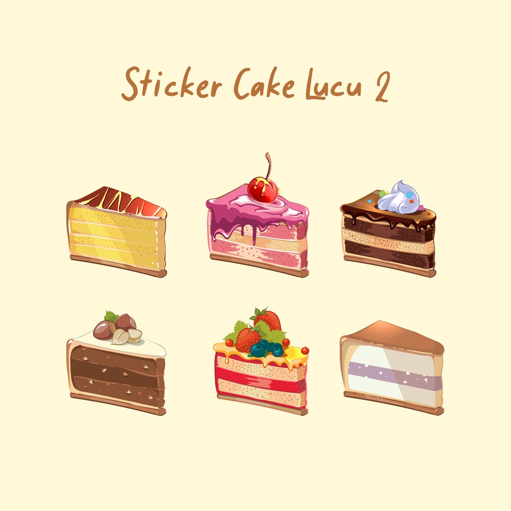 

STICKER SET CAKE POTONG LUCU 1 | STIKER MURAH | STIKER LUCU MURAH | STIKER LAPTOP | STIKER TUMBLR | STIKER ESTETIK