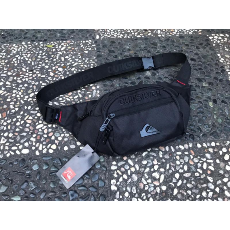 TAS QUICKSILVER TAS SELEMPANG QUICKSILVER WAIST BAG QUICKSILVER PREMIUM LOGO BESI