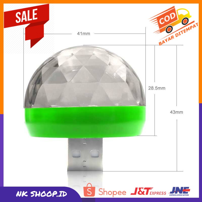 Magic Ball Lampu LED RGB USB Atmospere DJ Light Sound Control